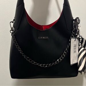 Steve Madden Black and Red Shoulder Bag